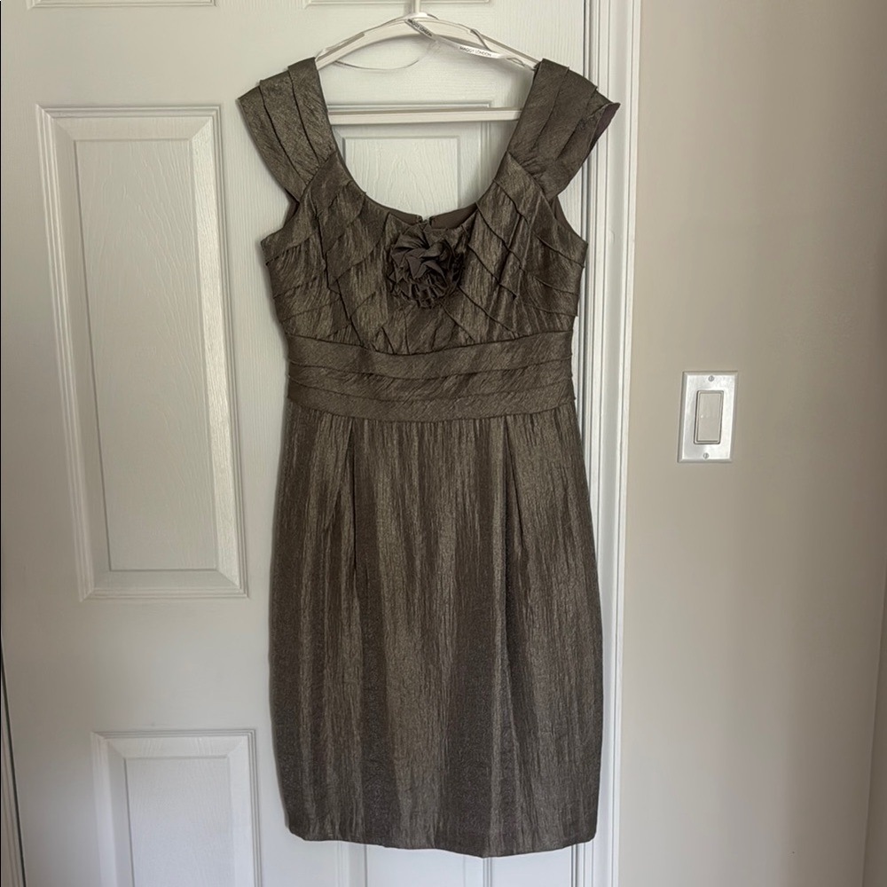 Maggy London Silver Cocktail Dress